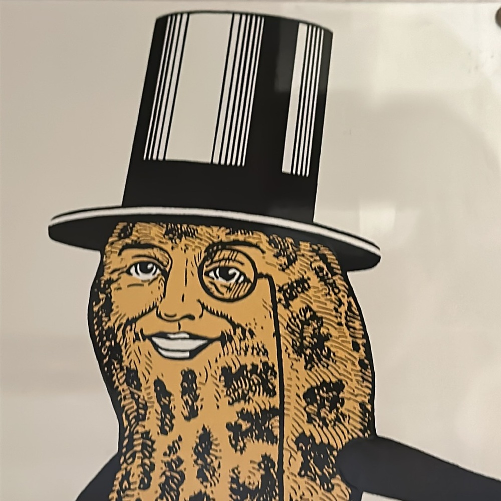 Vintage Mr. Peanut Porcelain (Enamel) Advertising Sign by Ande Rooney™️ - Picture 9 of 14